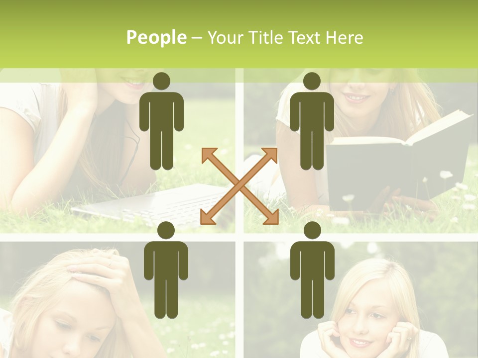 Adult Girls Solitude PowerPoint Template