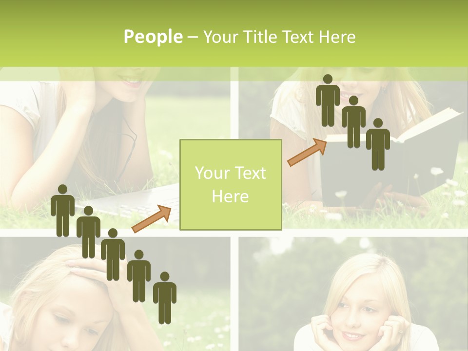 Adult Girls Solitude PowerPoint Template