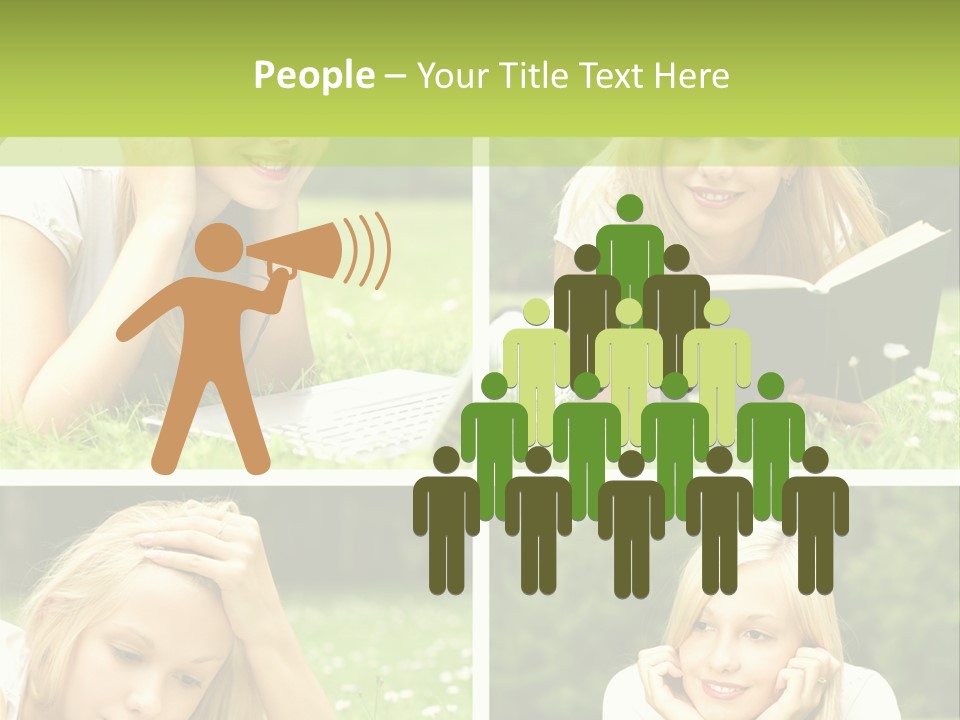 Adult Girls Solitude PowerPoint Template