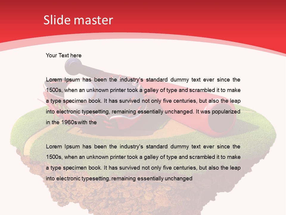 Championhip Sport Glove PowerPoint Template