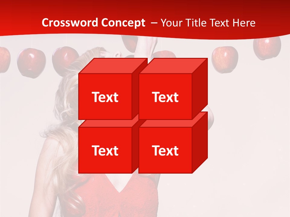 Model Blond Fashion PowerPoint Template