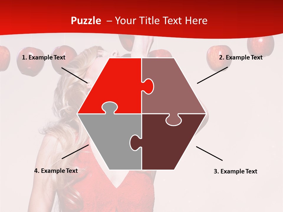 Model Blond Fashion PowerPoint Template