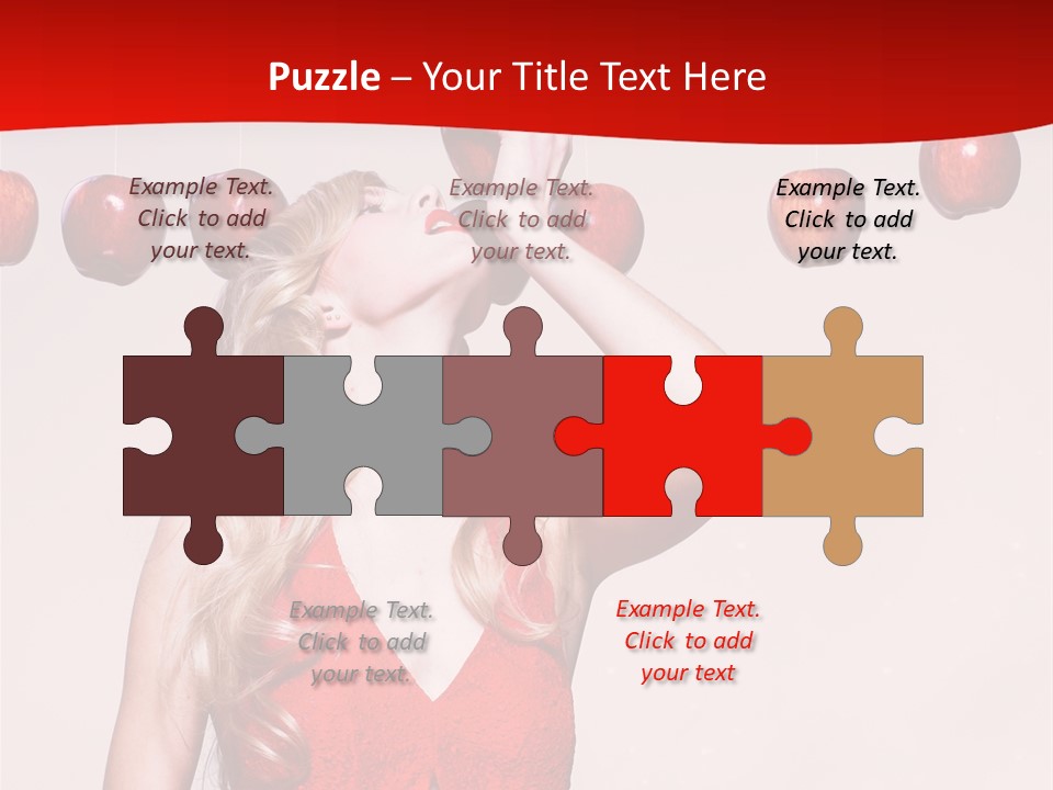 Model Blond Fashion PowerPoint Template