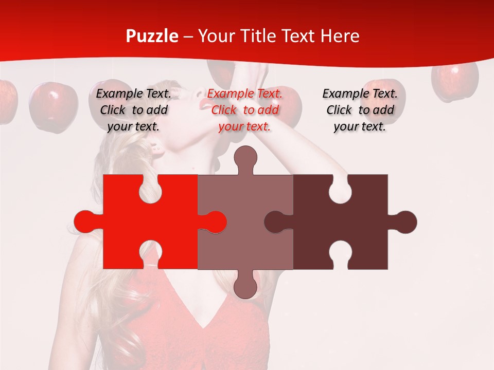 Model Blond Fashion PowerPoint Template