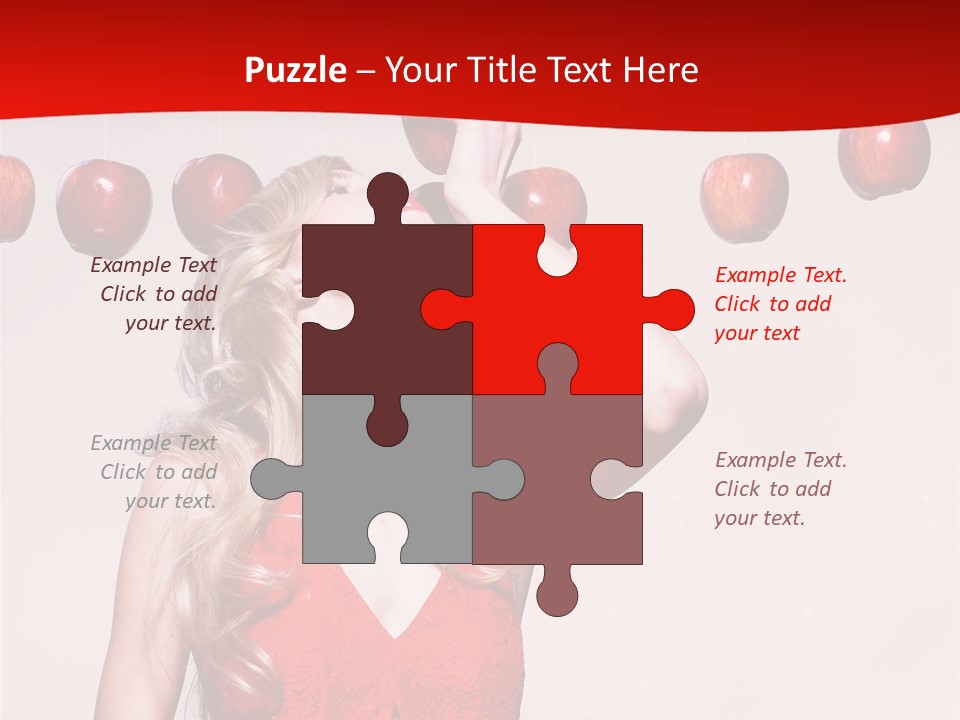 Model Blond Fashion PowerPoint Template