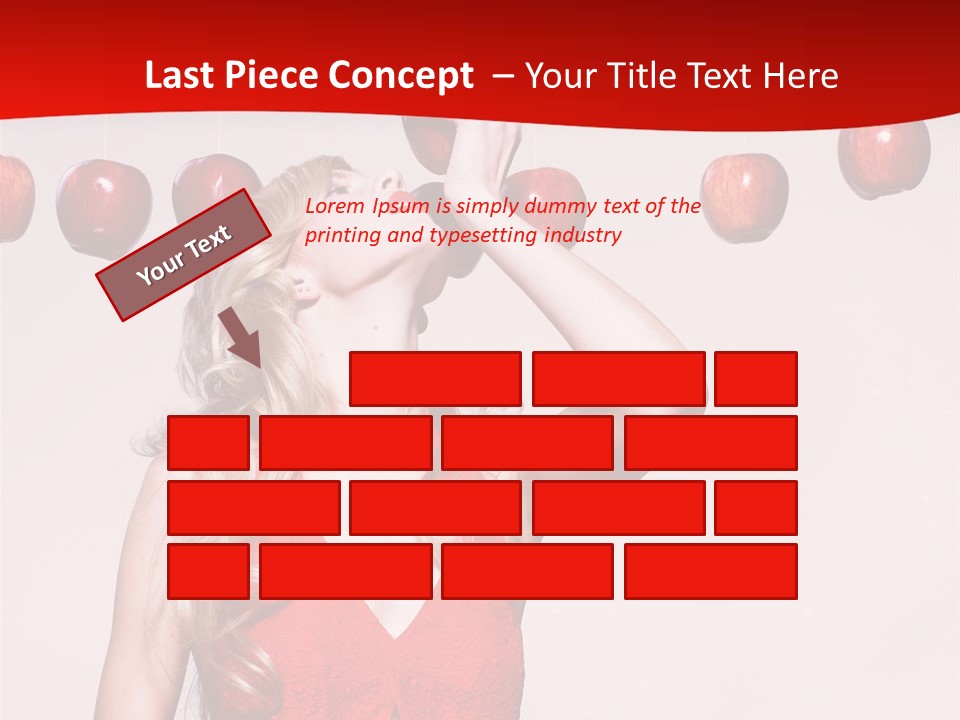 Model Blond Fashion PowerPoint Template