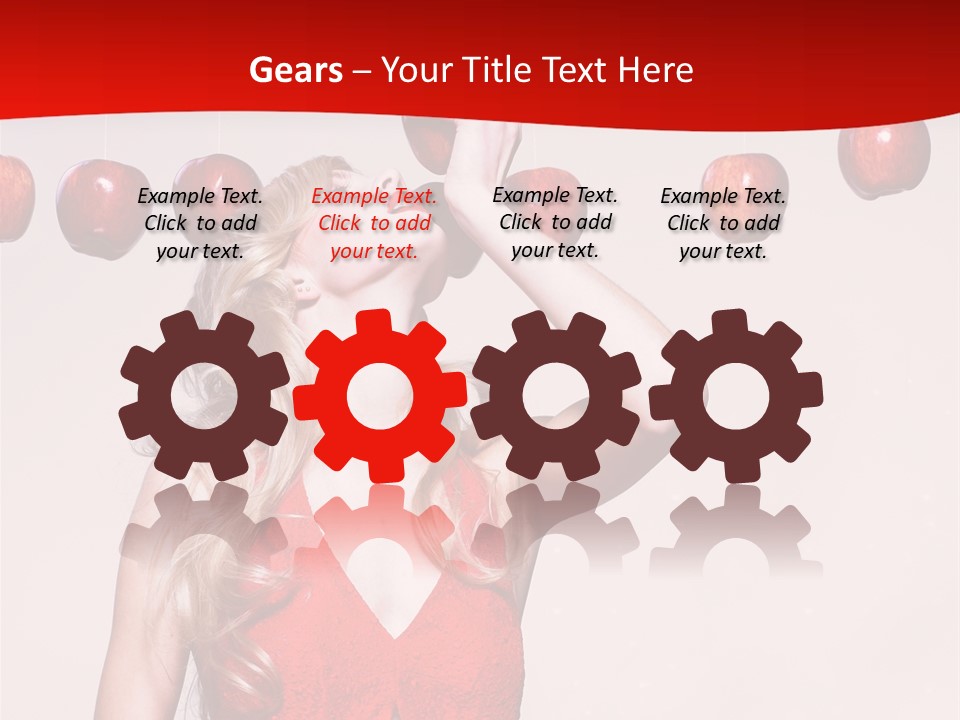 Model Blond Fashion PowerPoint Template