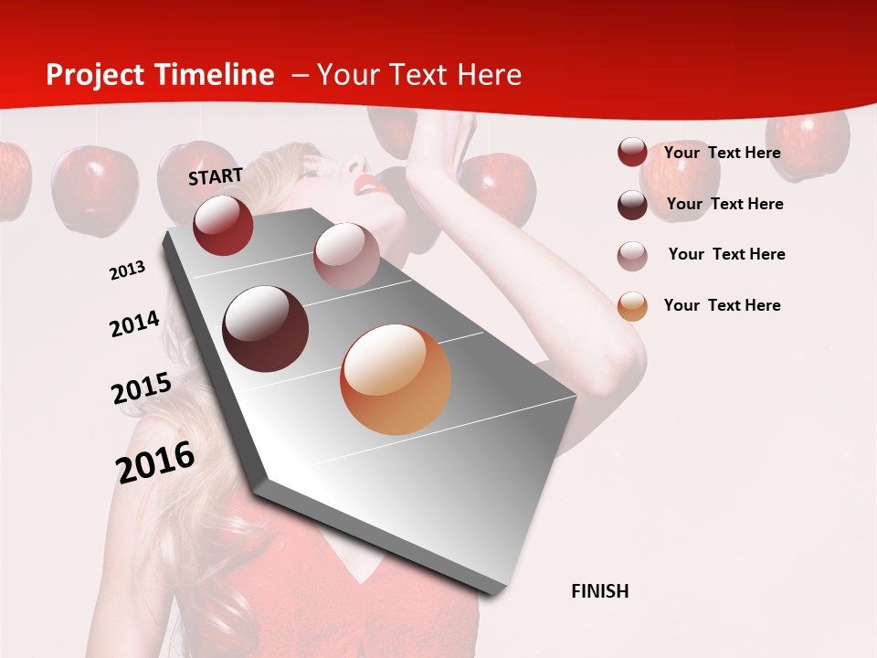 Model Blond Fashion PowerPoint Template