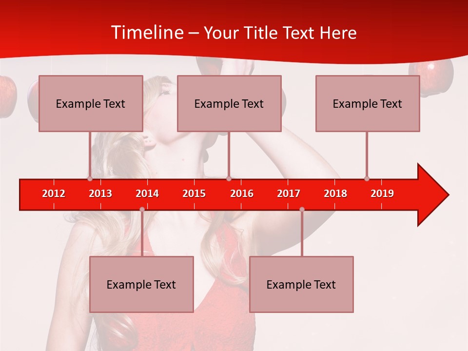 Model Blond Fashion PowerPoint Template