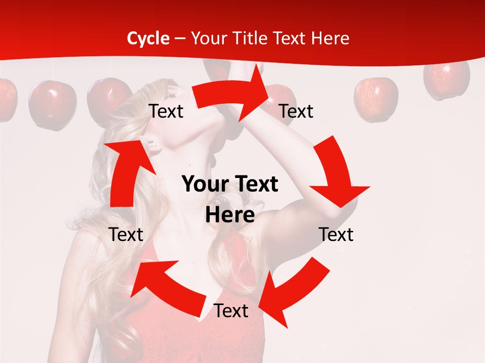 Model Blond Fashion PowerPoint Template