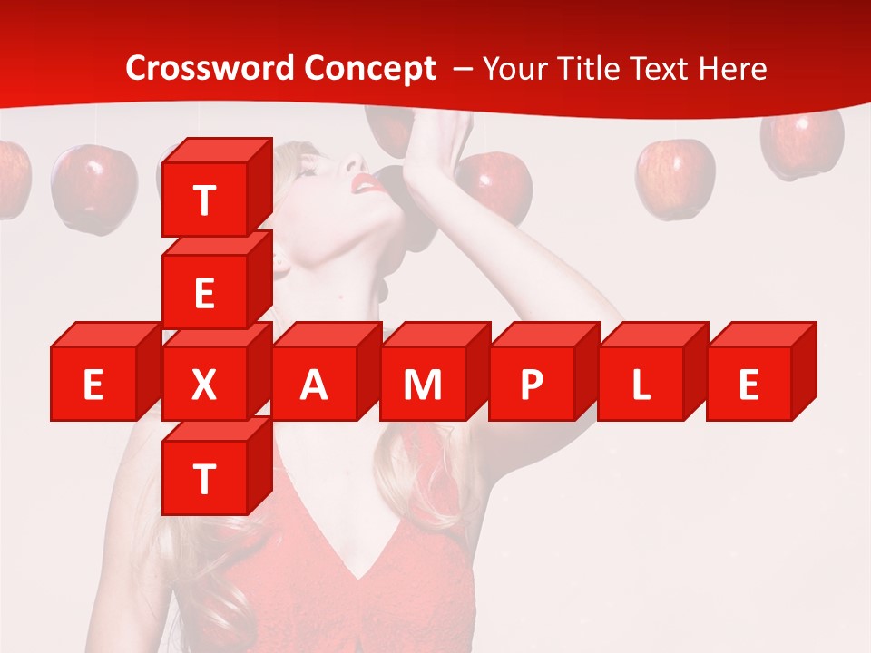 Model Blond Fashion PowerPoint Template