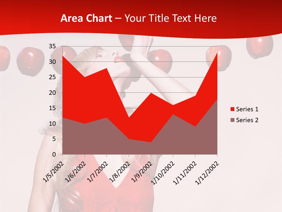 Model Blond Fashion PowerPoint Template