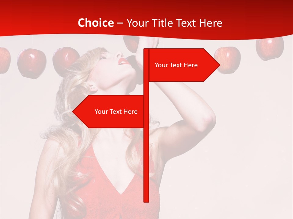 Model Blond Fashion PowerPoint Template