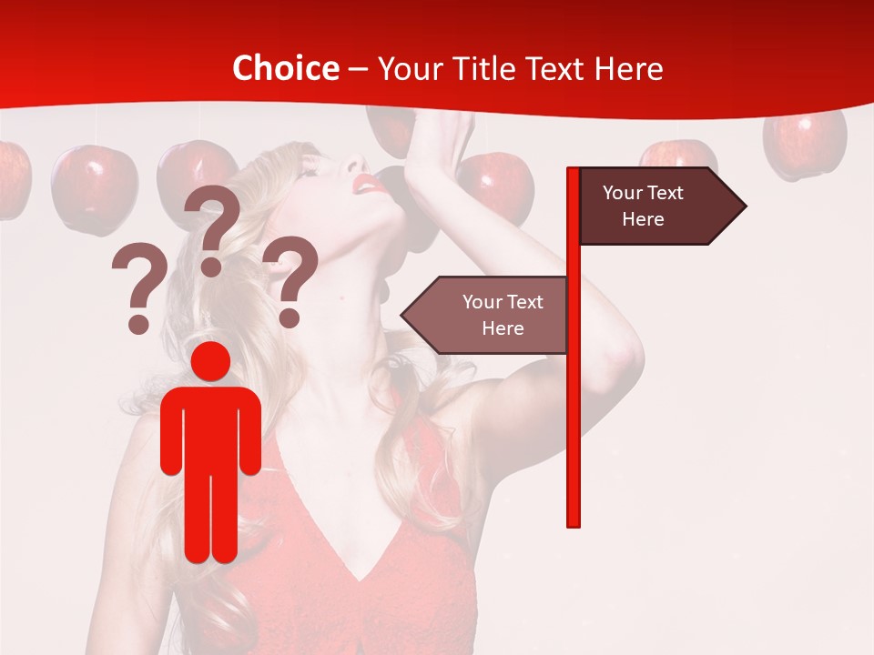 Model Blond Fashion PowerPoint Template