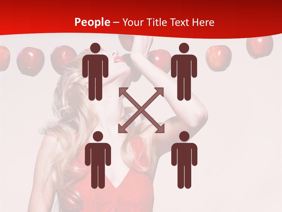 Model Blond Fashion PowerPoint Template