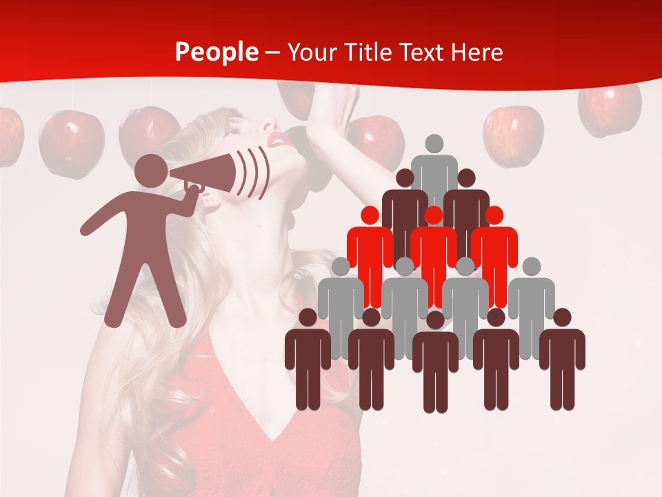 Model Blond Fashion PowerPoint Template