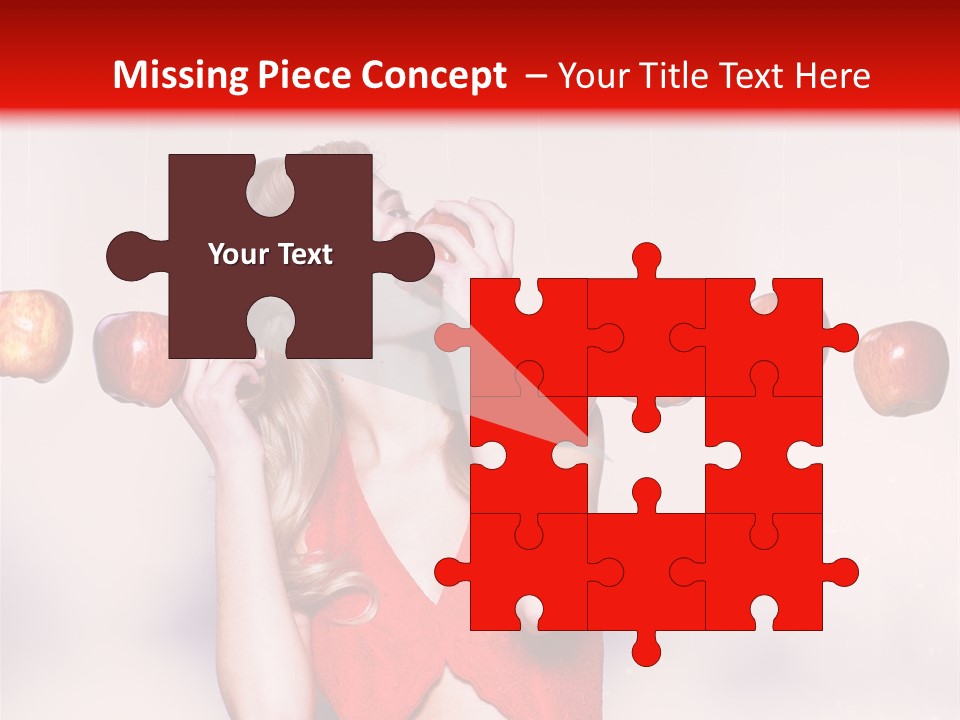 Caucasian Human Eat PowerPoint Template