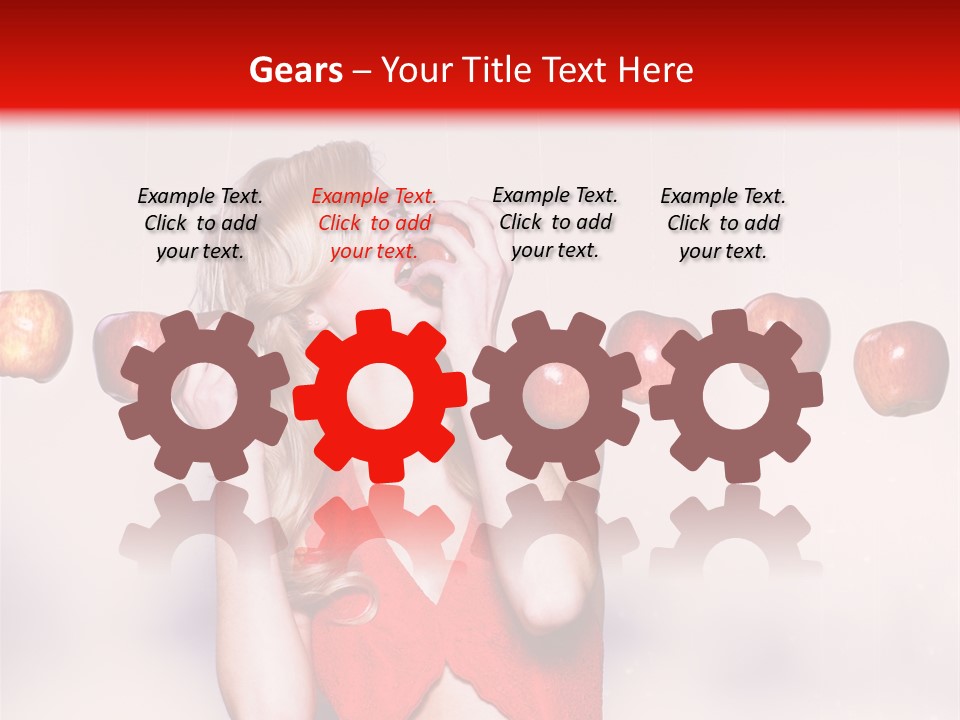 Caucasian Human Eat PowerPoint Template