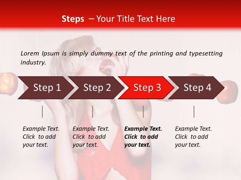 Caucasian Human Eat PowerPoint Template