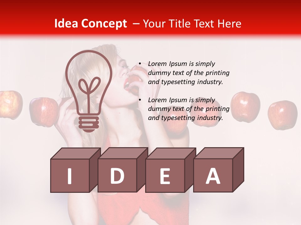 Caucasian Human Eat PowerPoint Template