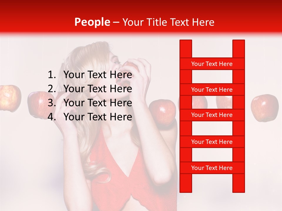 Caucasian Human Eat PowerPoint Template