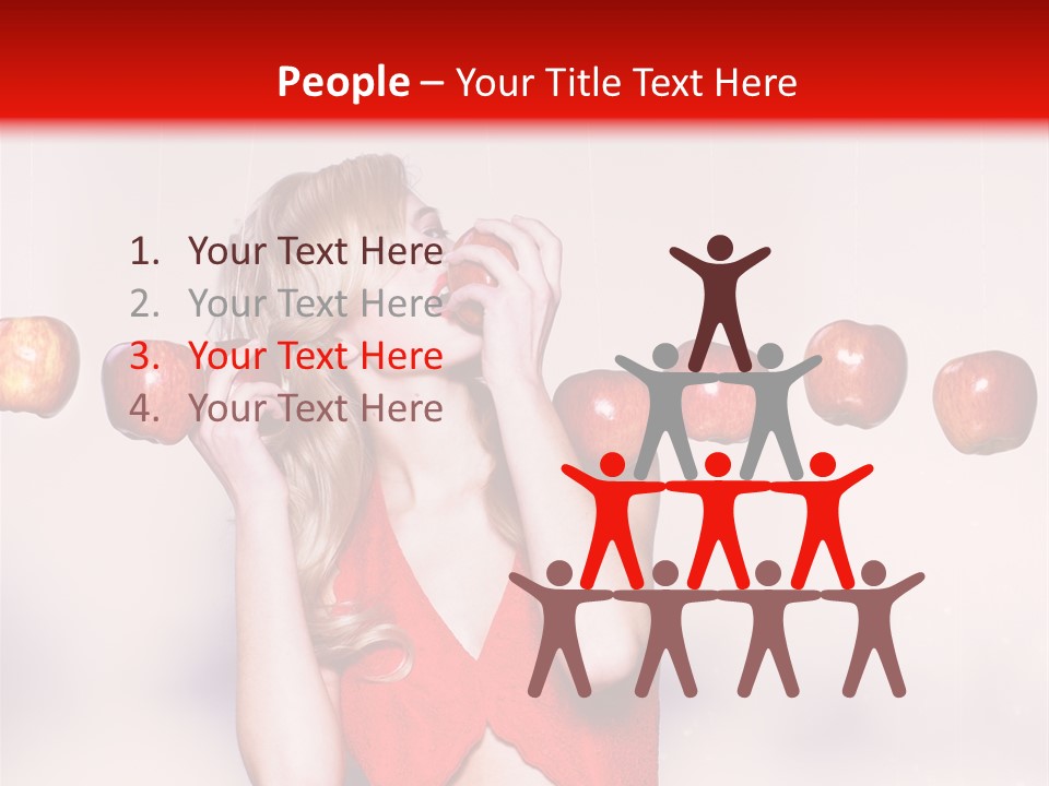 Caucasian Human Eat PowerPoint Template