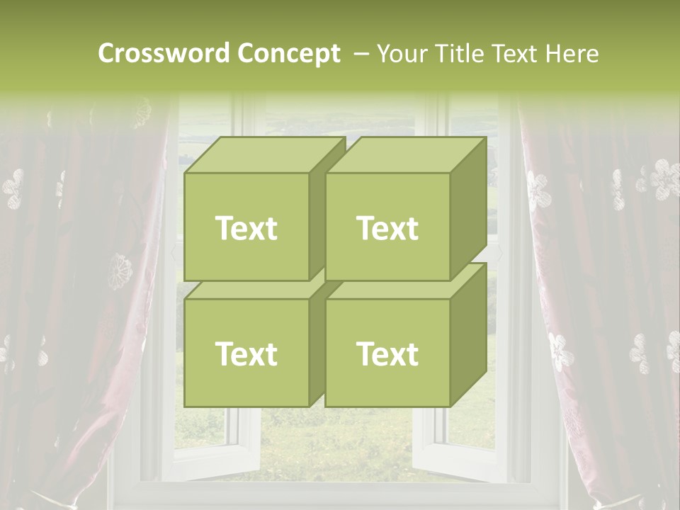 Four Living Interior PowerPoint Template