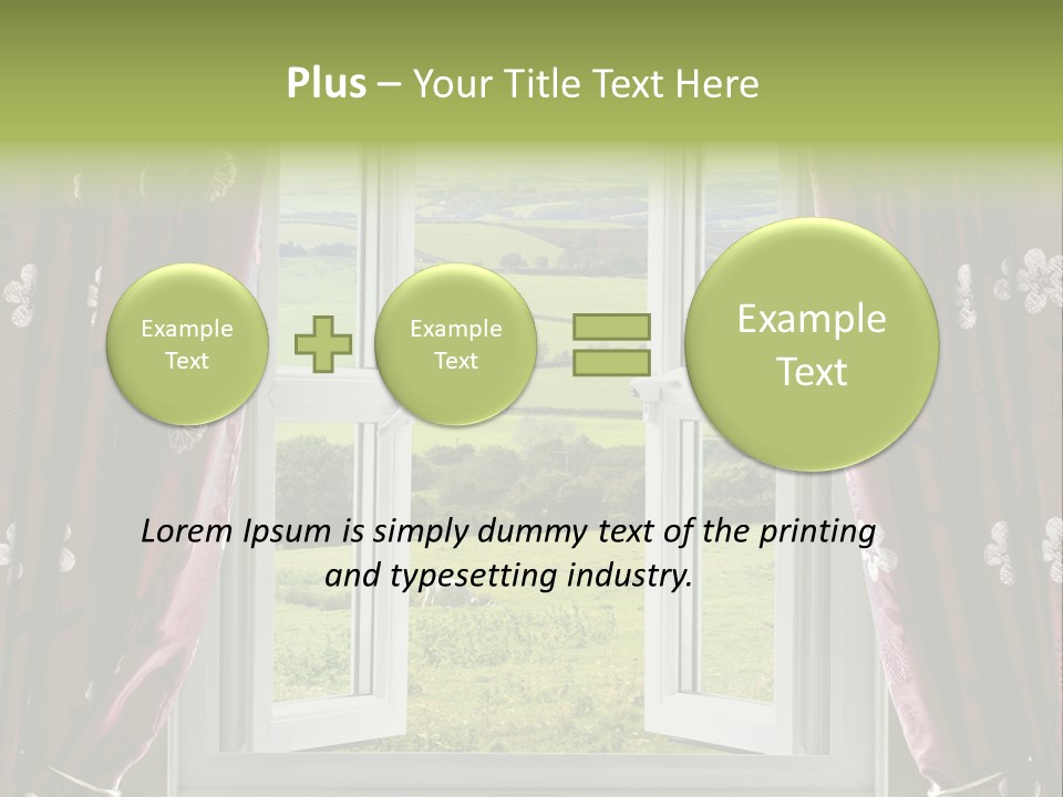 Four Living Interior PowerPoint Template