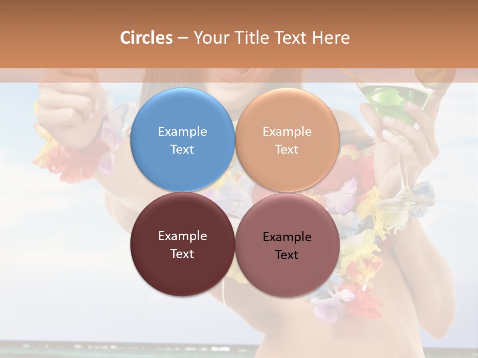 Leisure Beverage Straw PowerPoint Template