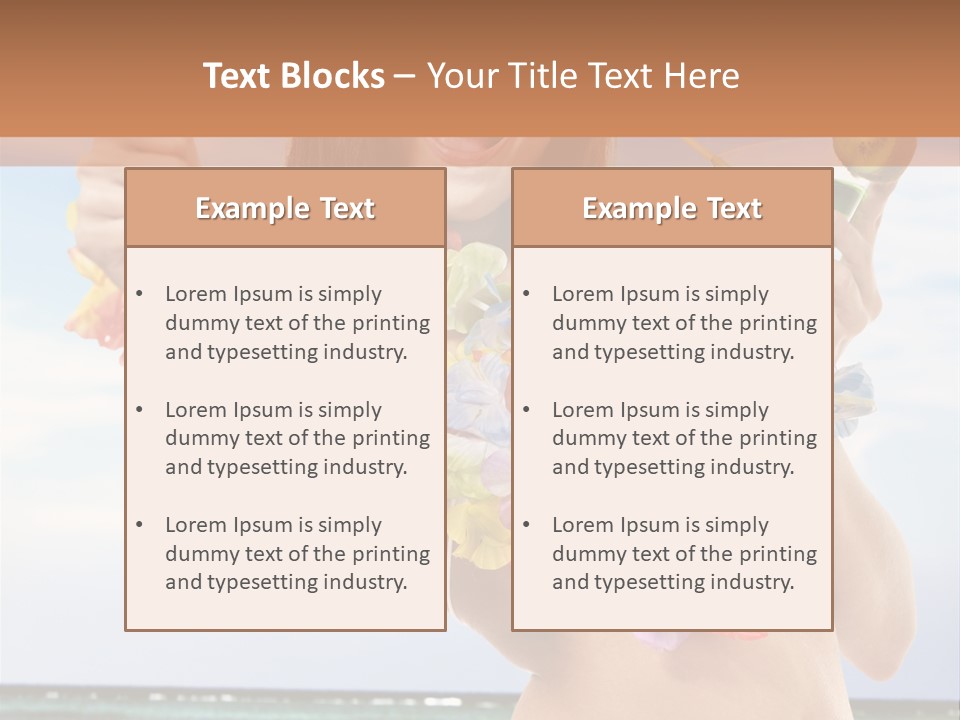 Leisure Beverage Straw PowerPoint Template