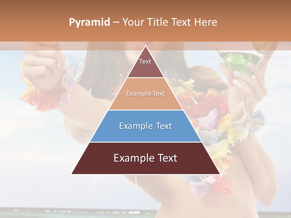 Leisure Beverage Straw PowerPoint Template