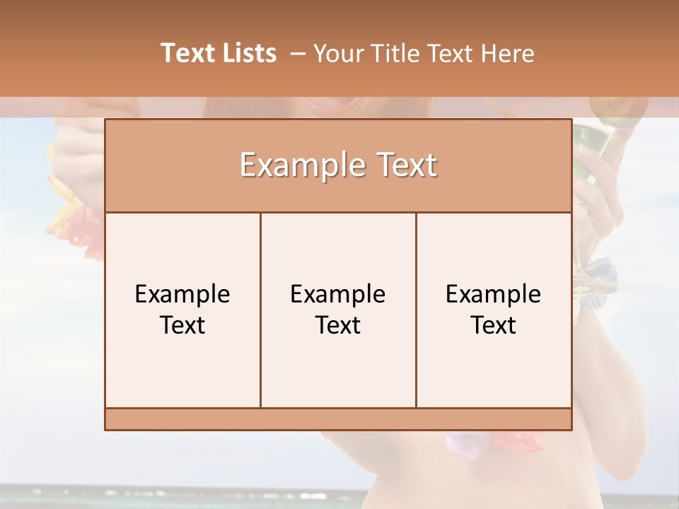 Leisure Beverage Straw PowerPoint Template