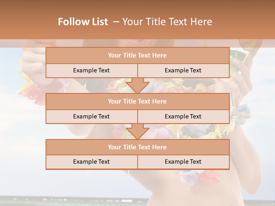 Leisure Beverage Straw PowerPoint Template