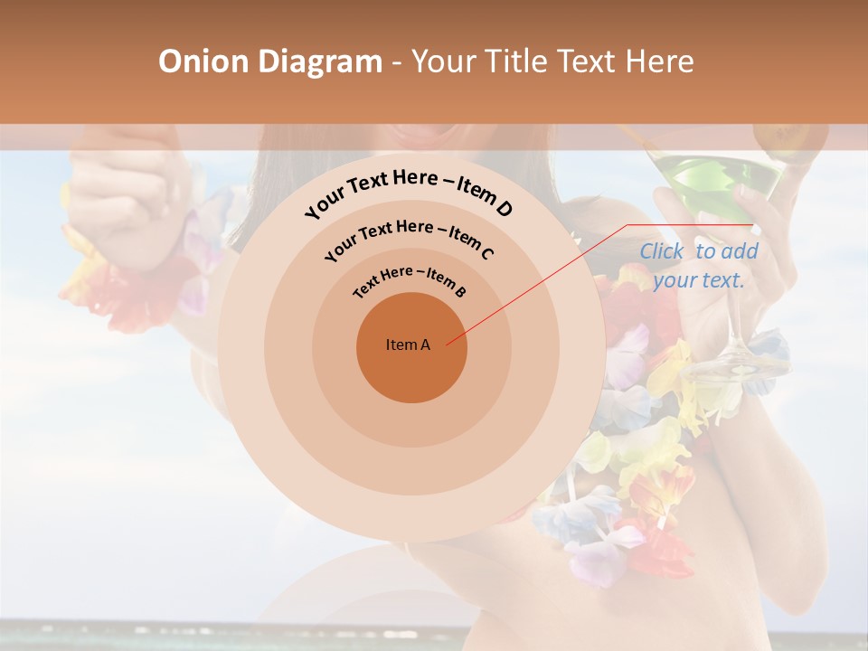 Leisure Beverage Straw PowerPoint Template