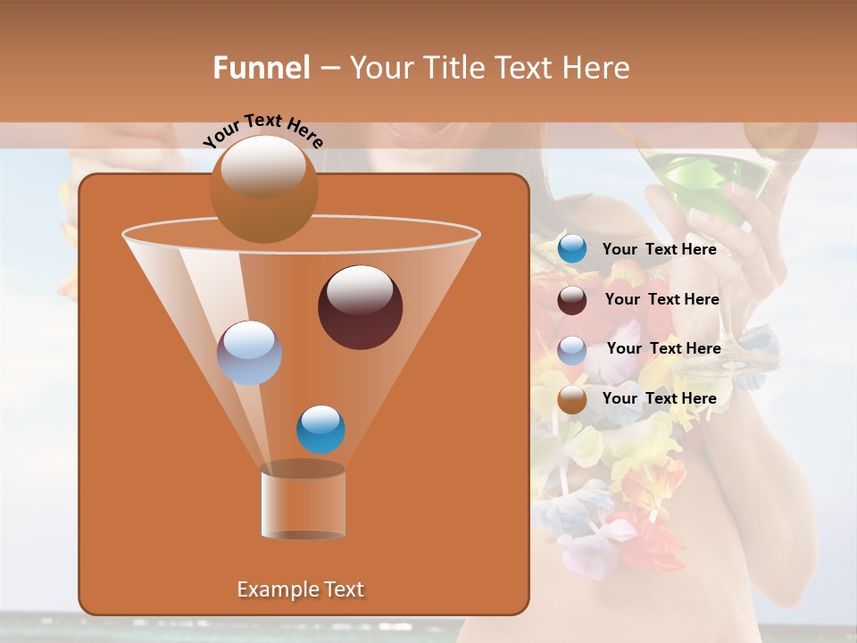 Leisure Beverage Straw PowerPoint Template