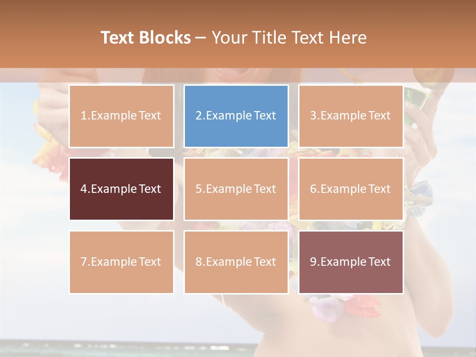 Leisure Beverage Straw PowerPoint Template