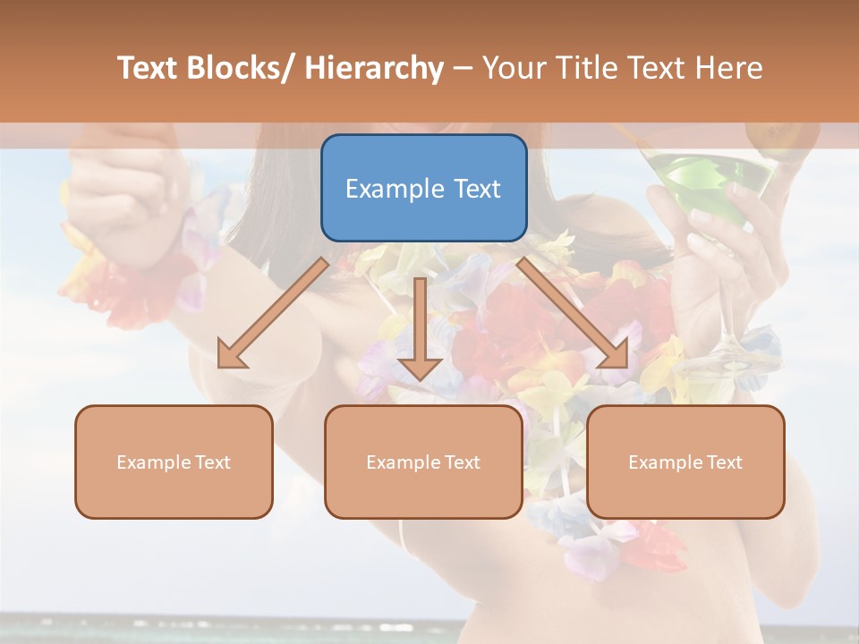Leisure Beverage Straw PowerPoint Template