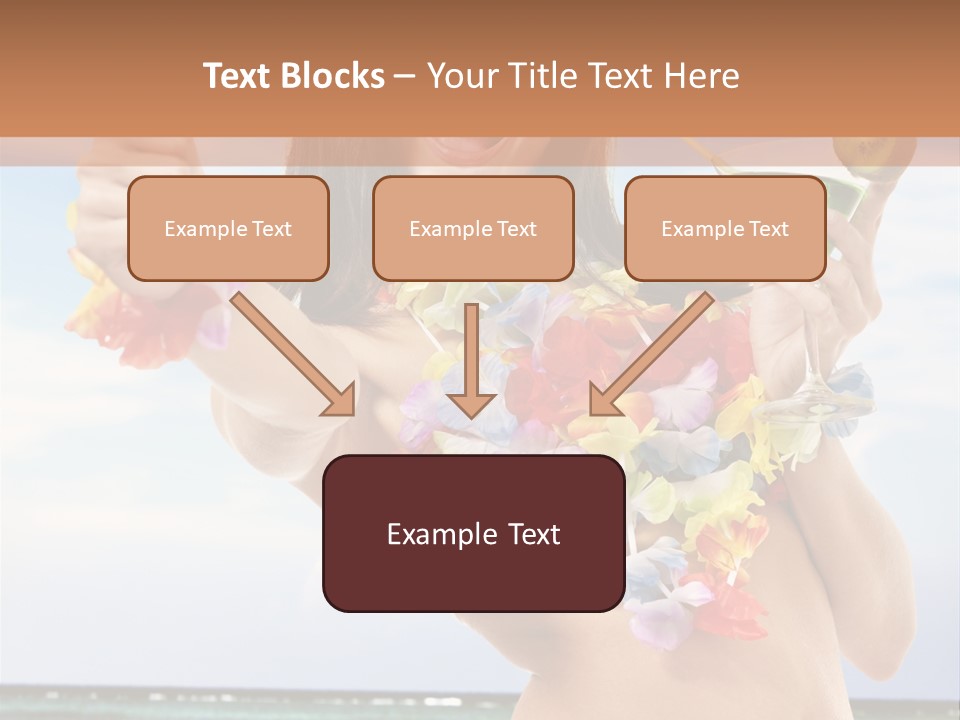 Leisure Beverage Straw PowerPoint Template