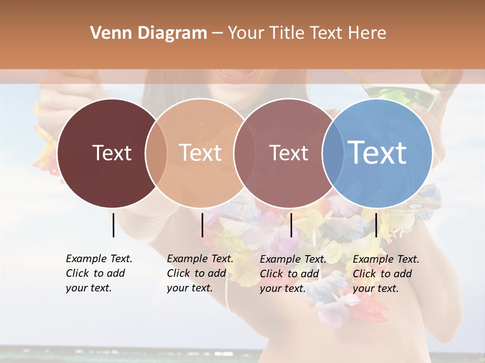 Leisure Beverage Straw PowerPoint Template