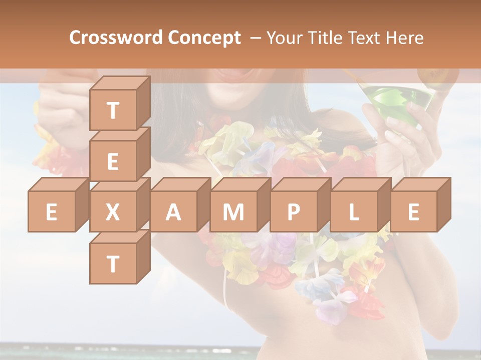 Leisure Beverage Straw PowerPoint Template