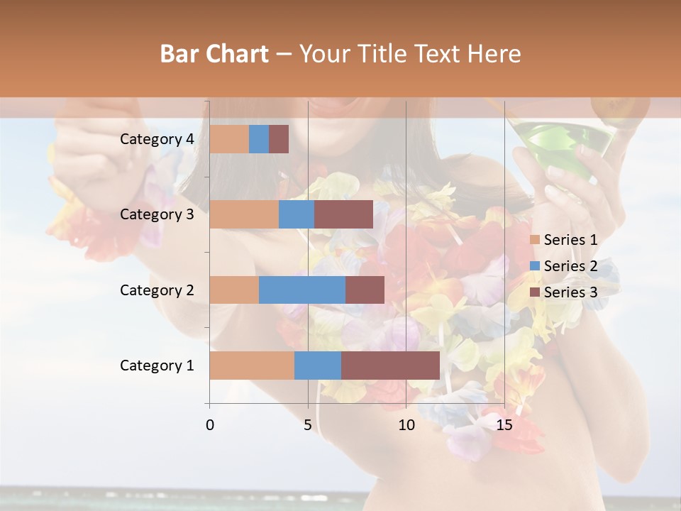 Leisure Beverage Straw PowerPoint Template