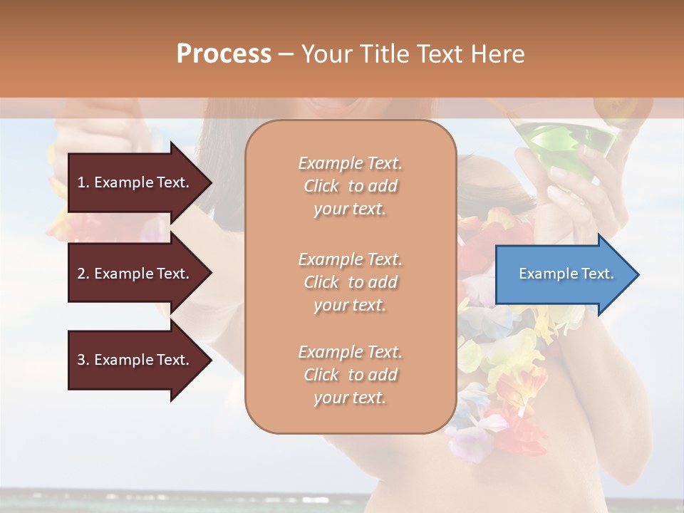 Leisure Beverage Straw PowerPoint Template