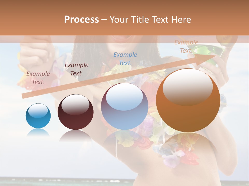 Leisure Beverage Straw PowerPoint Template