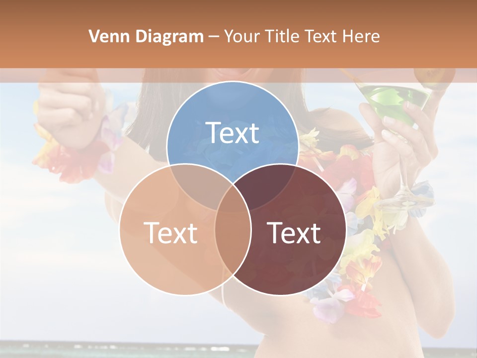 Leisure Beverage Straw PowerPoint Template