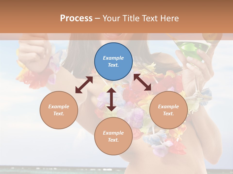 Leisure Beverage Straw PowerPoint Template