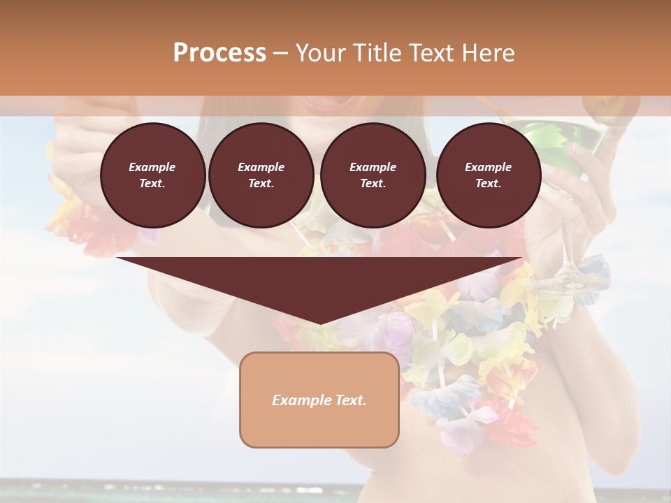 Leisure Beverage Straw PowerPoint Template