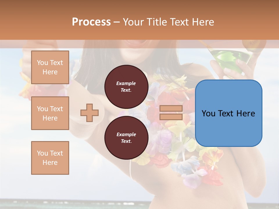 Leisure Beverage Straw PowerPoint Template