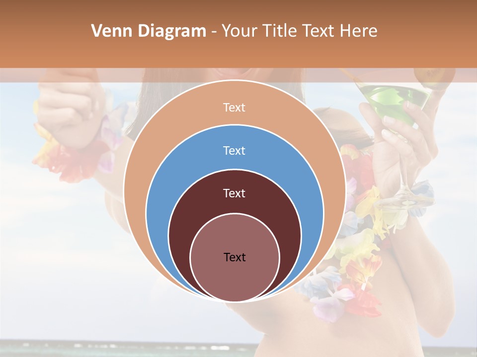 Leisure Beverage Straw PowerPoint Template