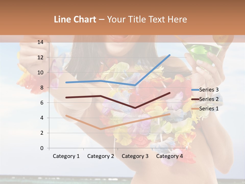 Leisure Beverage Straw PowerPoint Template