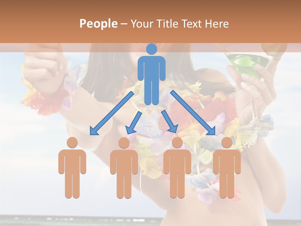 Leisure Beverage Straw PowerPoint Template